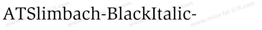 ATSlimbach-BlackItalic字体转换