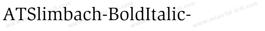 ATSlimbach-BoldItalic字体转换
