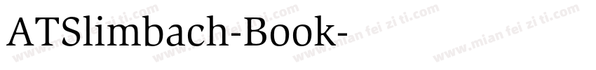 ATSlimbach-Book字体转换