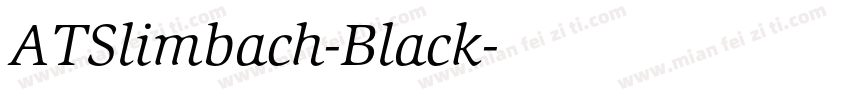 ATSlimbach-Black字体转换