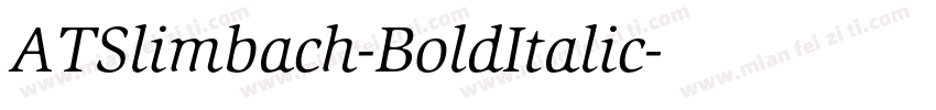 ATSlimbach-BoldItalic字体转换