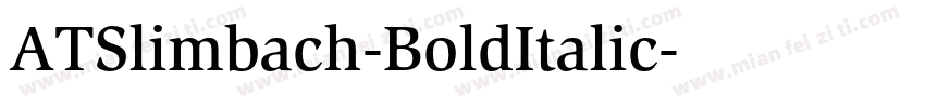 ATSlimbach-BoldItalic字体转换
