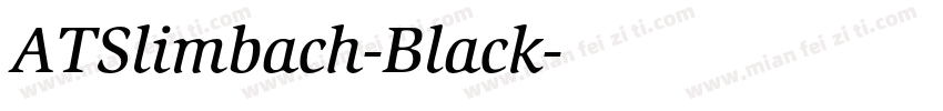 ATSlimbach-Black字体转换