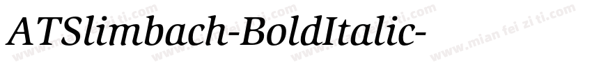 ATSlimbach-BoldItalic字体转换