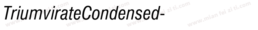 TriumvirateCondensed字体转换