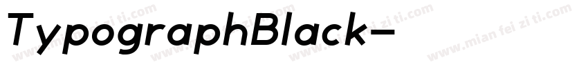 TypographBlack字体转换