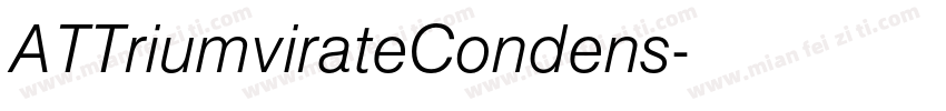 ATTriumvirateCondens字体转换