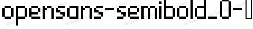 opensans-semibold_0字体转换