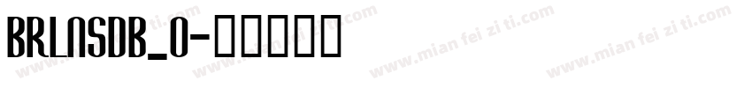 BRLNSDB_0字体转换