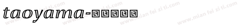taoyama字体转换