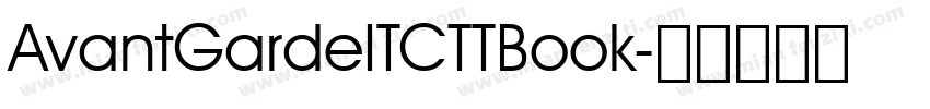AvantGardeITCTTBook字体转换