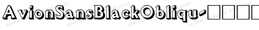 AvionSansBlackObliqu字体转换