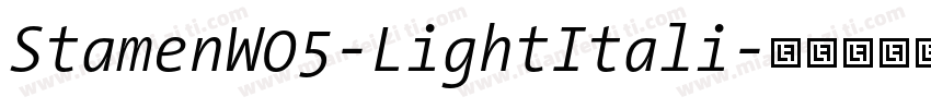 StamenW05-LightItali字体转换