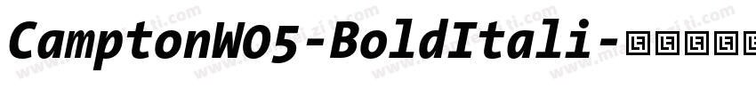 CamptonW05-BoldItali字体转换
