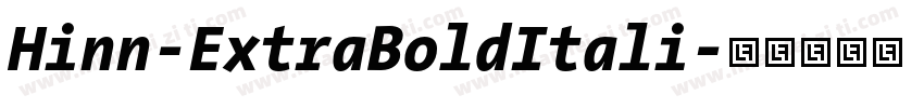 Hinn-ExtraBoldItali字体转换
