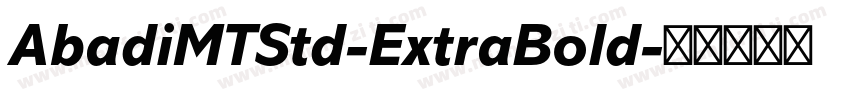 AbadiMTStd-ExtraBold字体转换