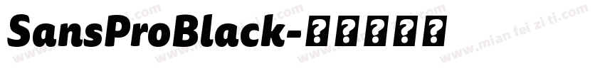 SansProBlack字体转换