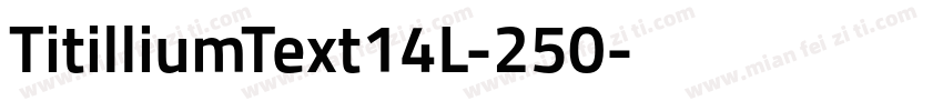 TitilliumText14L-250字体转换
