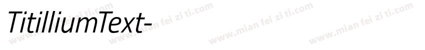 TitilliumText字体转换