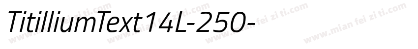 TitilliumText14L-250字体转换