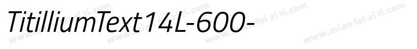 TitilliumText14L-600字体转换