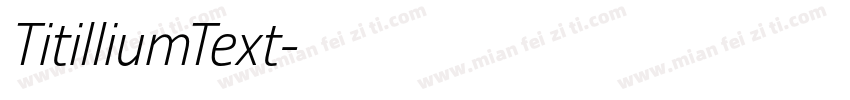 TitilliumText字体转换