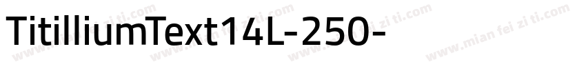 TitilliumText14L-250字体转换