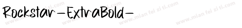 Rockstar-ExtraBold字体转换