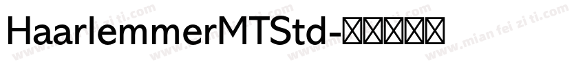 HaarlemmerMTStd字体转换