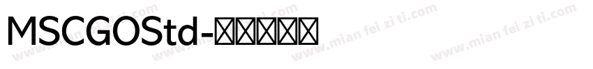 MSCGOStd字体转换