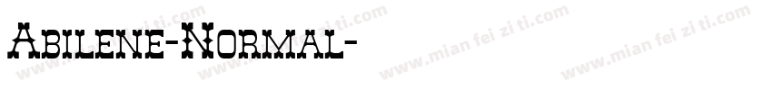 Abilene-Normal字体转换