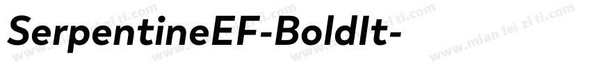 SerpentineEF-BoldIt字体转换