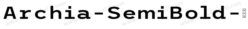 Archia-SemiBold字体转换