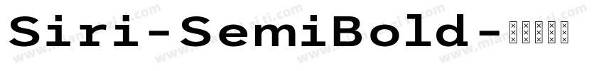Siri-SemiBold字体转换