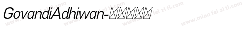 GovandiAdhiwan字体转换