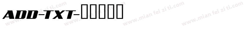 ADD-TXT字体转换