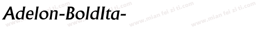 Adelon-BoldIta字体转换
