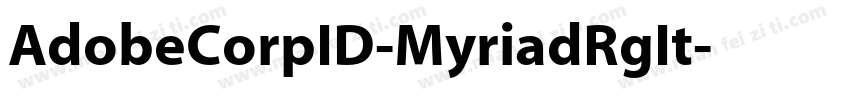 AdobeCorpID-MyriadRgIt字体转换
