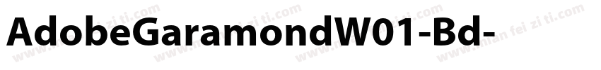 AdobeGaramondW01-Bd字体转换