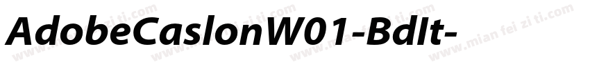 AdobeCaslonW01-BdIt字体转换