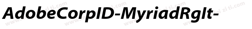 AdobeCorpID-MyriadRgIt字体转换