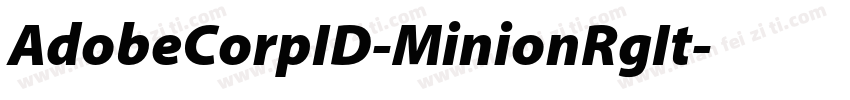 AdobeCorpID-MinionRgIt字体转换