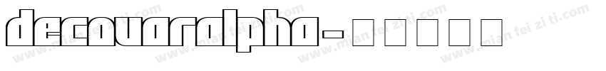 DecovarAlpha字体转换