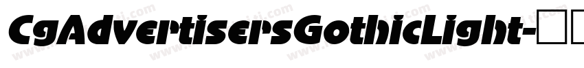 CgAdvertisersGothicLight字体转换