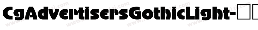 CgAdvertisersGothicLight字体转换