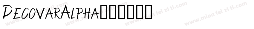 DecovarAlpha字体转换