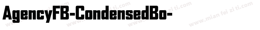AgencyFB-CondensedBo字体转换