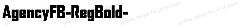 AgencyFB-RegBold字体转换