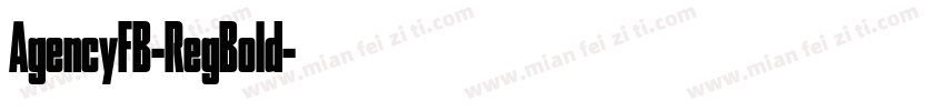 AgencyFB-RegBold字体转换