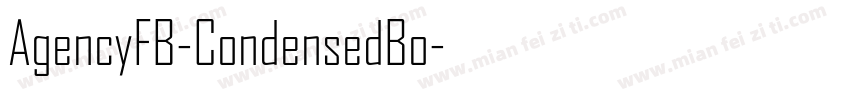 AgencyFB-CondensedBo字体转换